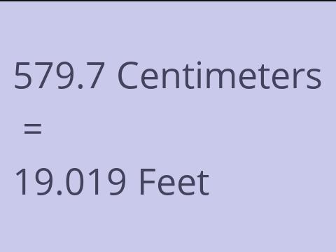 579.7 CM TO FEET