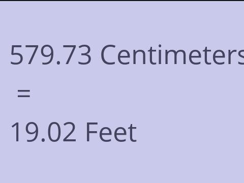 579.73 CM TO FEET