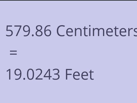 579.86 CM TO FEET