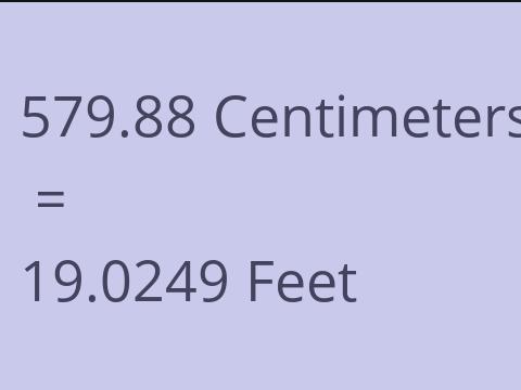 579.88 CM TO FEET