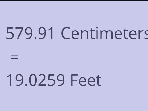 579.91 CM TO FEET