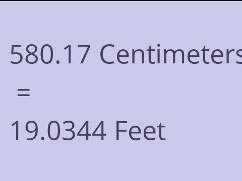 580.17 CM TO FEET