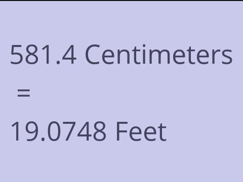 581.4 CM TO FEET