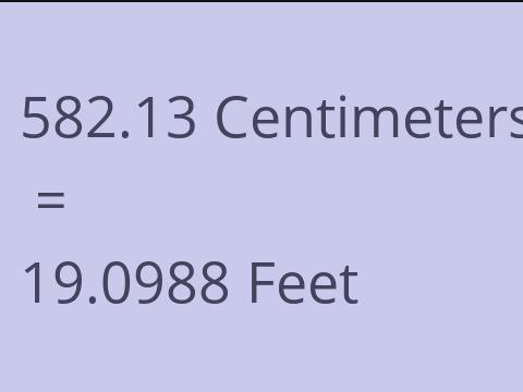 582.13 CM TO FEET