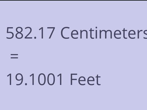 582.17 CM TO FEET