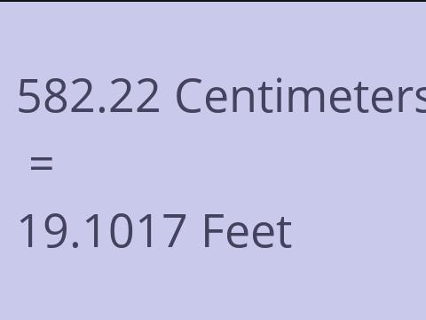 582.22 CM TO FEET