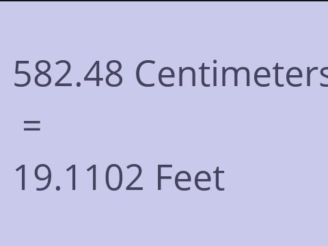 582.48 CM TO FEET