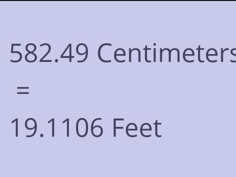 582.49 CM TO FEET