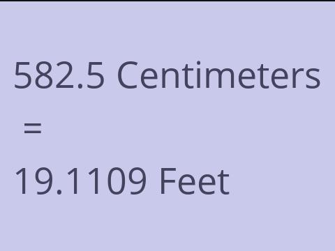 582.5 CM TO FEET