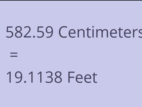 582.59 CM TO FEET