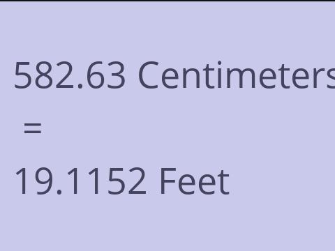 582.63 CM TO FEET