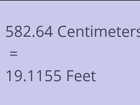 582.64 CM TO FEET