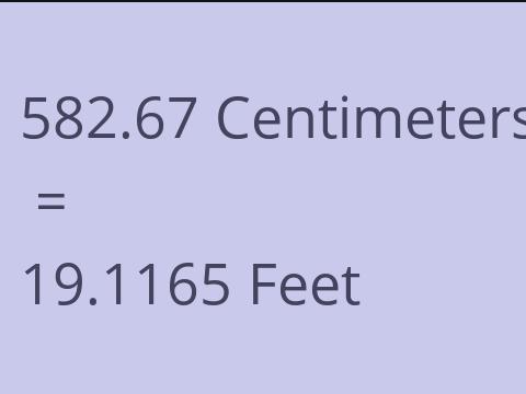 582.67 CM TO FEET