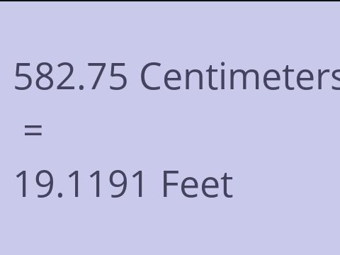 582.75 CM TO FEET