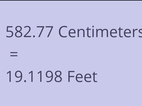 582.77 CM TO FEET