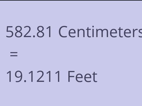 582.81 CM TO FEET