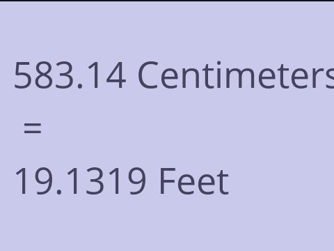 583.14 CM TO FEET