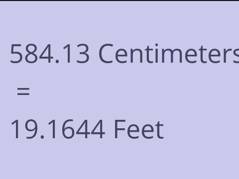 584.13 CM TO FEET