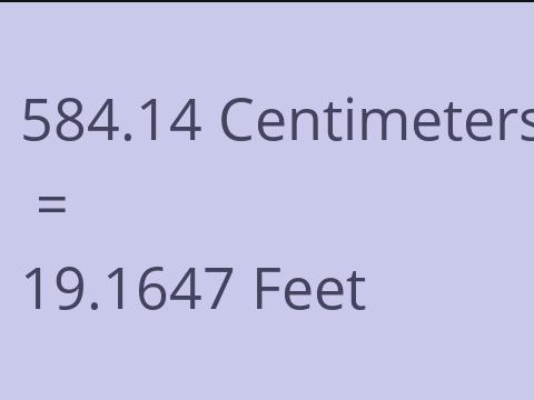 584.14 CM TO FEET