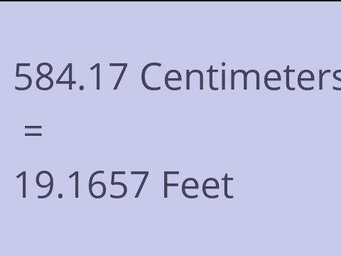 584.17 CM TO FEET