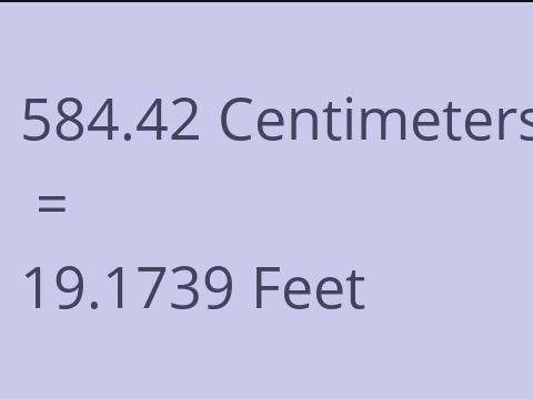 584.42 CM TO FEET