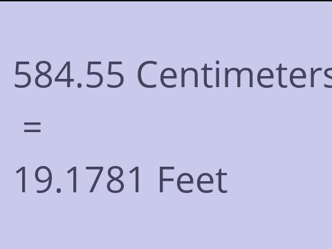 584.55 CM TO FEET