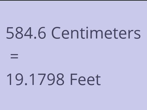 584.6 CM TO FEET