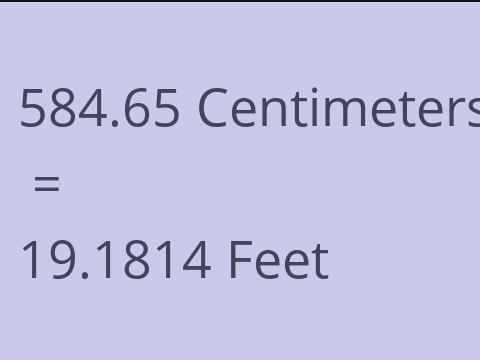 584.65 CM TO FEET