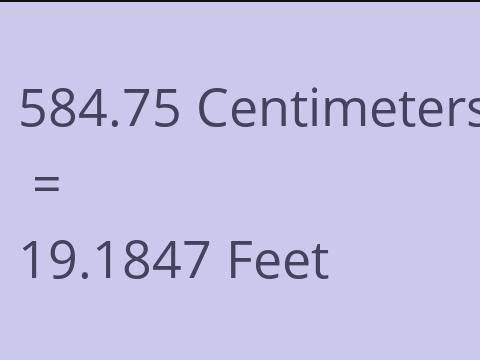 584.75 CM TO FEET