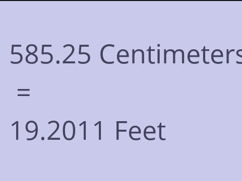 585.25 CM TO FEET