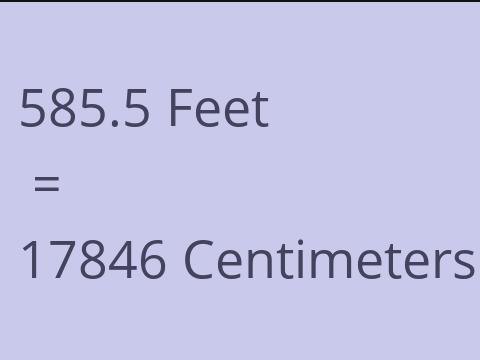 585.5 FEET TO CM