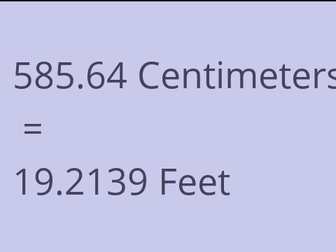 585.64 CM TO FEET