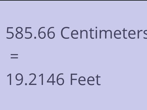 585.66 CM TO FEET