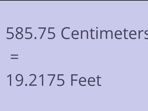 585.75 CM TO FEET