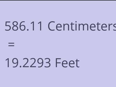 586.11 CM TO FEET