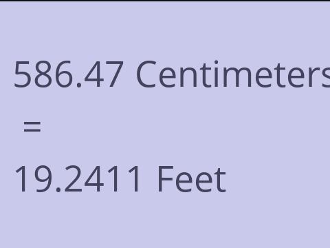 586.47 CM TO FEET