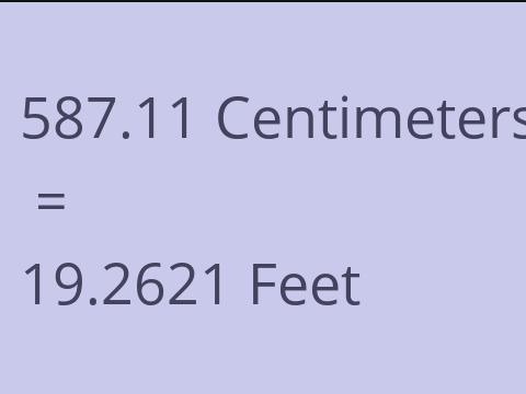 587.11 CM TO FEET