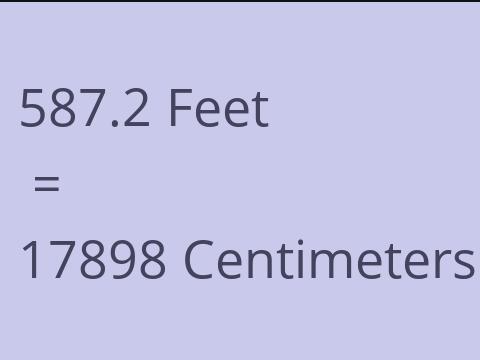 587.2 FEET TO CM