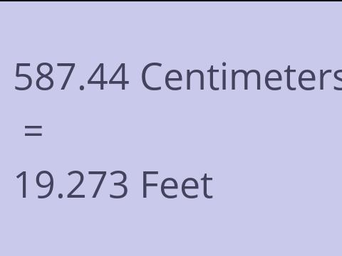 587.44 CM TO FEET