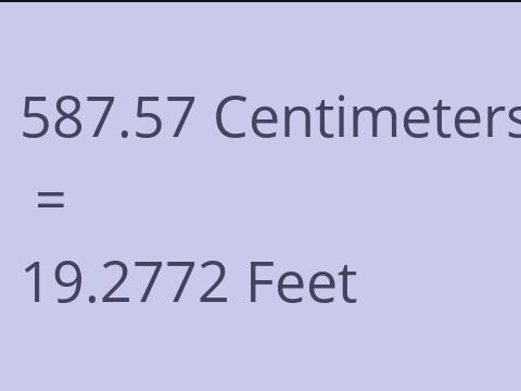 587.57 CM TO FEET