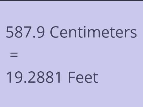 587.9 CM TO FEET