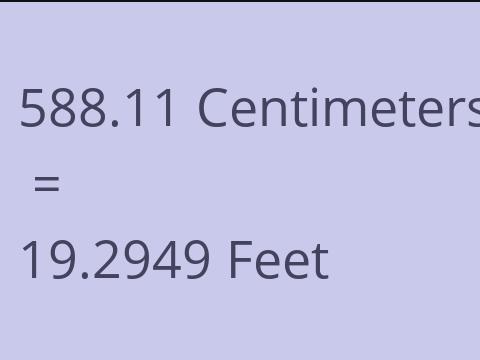 588.11 CM TO FEET