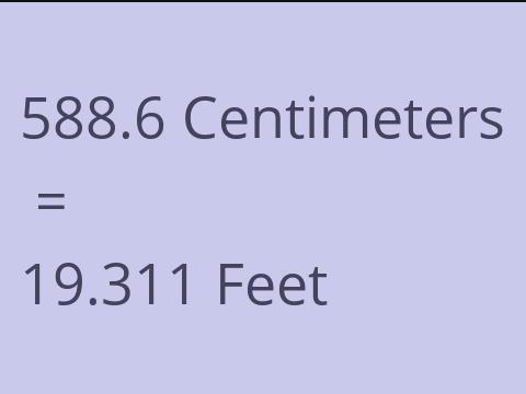 588.6 CM TO FEET