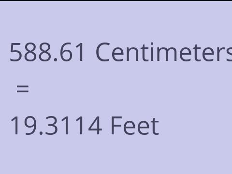 588.61 CM TO FEET