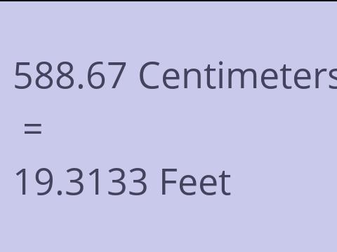 588.67 CM TO FEET