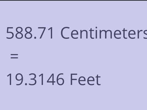 588.71 CM TO FEET