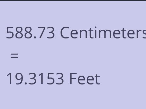 588.73 CM TO FEET