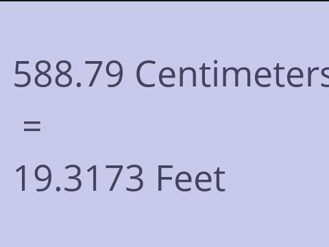 588.79 CM TO FEET