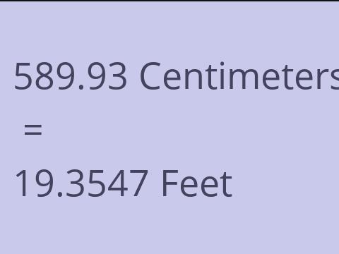 589.93 CM TO FEET