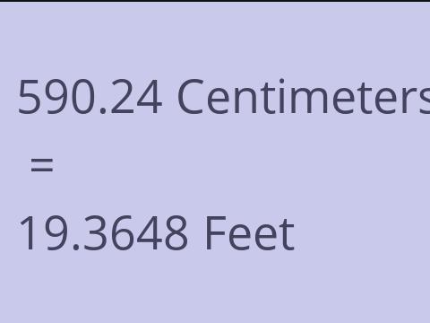 590.24 CM TO FEET